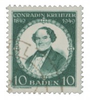 Franz.Zone Baden MiNr. 53 o Conradin Kreutzer