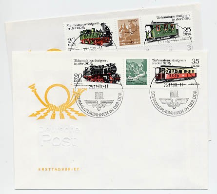 DDR FDC MiNr. 2562/65 Zdr. Schmalspurbahnen (I)