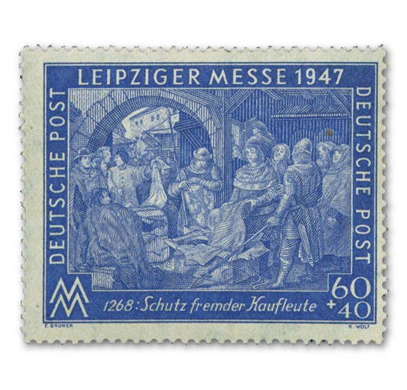 All.Bes.GA MiNr. 942 I AZ ** gepr. Leipziger Frühjahrsmesse 1947, 60+40Pfg