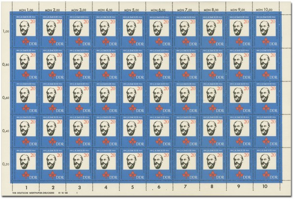 DDR Bogensatz MiNr. 1165/66 ** 150. Geb. J. A. Smoler