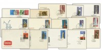 DDR FDC-Kollektion Mahn- u. Gedenkstätten 15 verschiedene Ausgaben