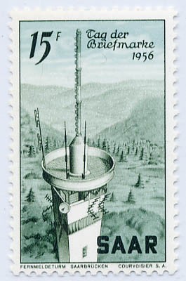 Saarland MiNr. 369** Tag der Briefmarke1956