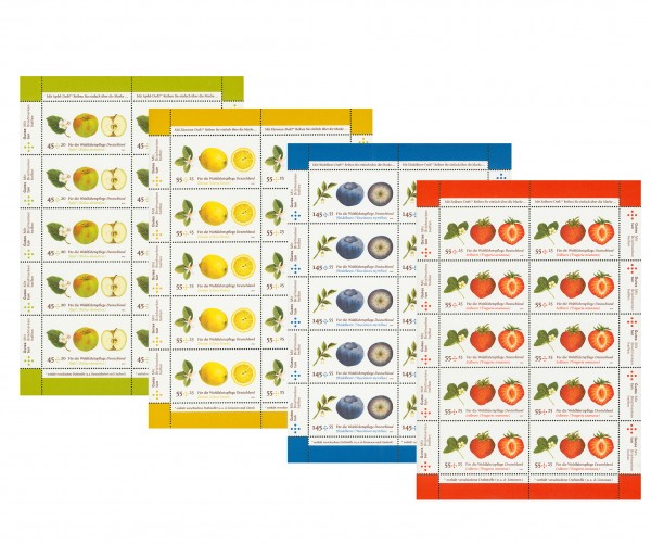 BRD Mi-Nr. 2769-72 ** Klbg Wohlfahrt: Obst