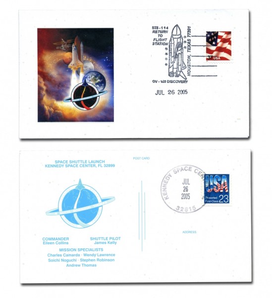VIP-Karte vom Start STS-114 mit HSt KSC