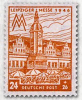 SBZ West-Sa. MiNr. 162/65AX ** Leipziger Messe 1946