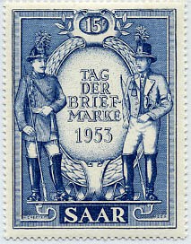 Saarland MiNr. 342 ** Tag der Briefmarke 1953