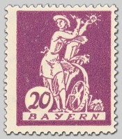Bayern MiNr. 181 II ** 1 Wert Abart 20Pf Type II