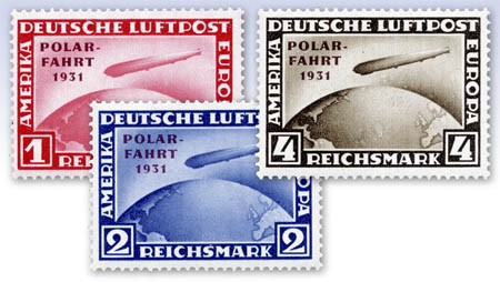 Dt. Reich MiNr. 456/58 * Polarfahrt 1931 "Graf Zeppelin LZ 127"
