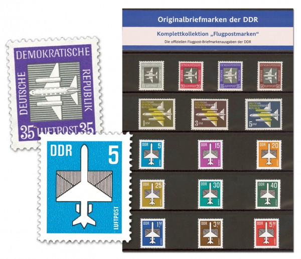 DDR - Komplettkollektion Flugpostmarken der DDR **
