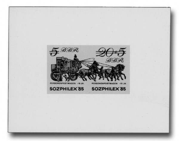 DDR Schwarzdruck MiNr. 2965/66 S (*) SD Berlin Sozphilex 1985