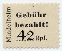 Dt. Lokalausgabe - Mindelheim (n.a.) MiNr. 2 xA ** (graues Papier / Typ A)