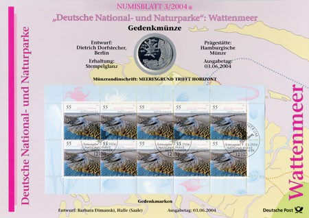 BRD Numisblatt 3/2004 Wattenmeer