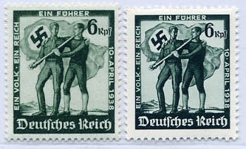 Dt. Reich MiNr. 662/63 ** Volksabstimmung in Österreich