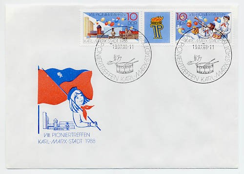 DDR FDC MiNr. 3181/82 Zdr. Pioniertreffen, Chemnitz