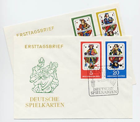 DDR FDC MiNr. 1298/1301 Spielkarten