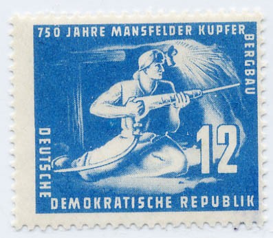 DDR MiNr. 273c ** 12Pf gepr. 750 J.Mansfelder Kupferschieferbau