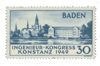 Franz.Zone Baden MiNr. 46 I ** Europäischer Ingenieur-Kongreß, Konstanz