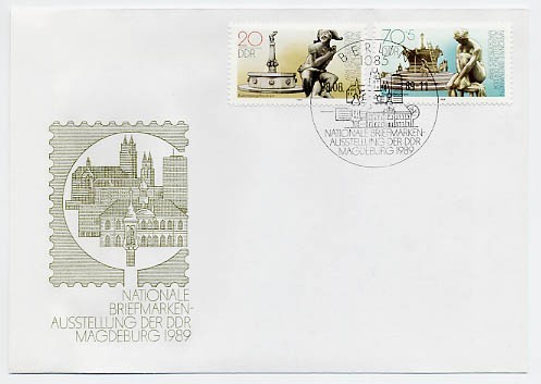 DDR FDC MiNr. 3265/66 Briefm. -Ausst. Magdeburg