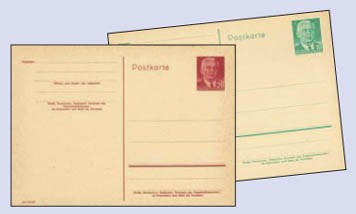 DDR Postkarten-Ganzsachen Lot 5 versch. "Pieck" *