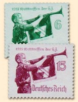 Dt. Reich MiNr. 584/85y ** Welttreffen der Hitlerjugend