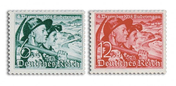 Dt. Reich MiNr. 684/85y ** Abstimmung im Sudetenland 1938