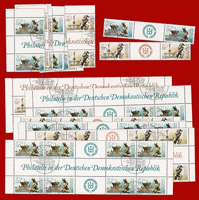 DDR MiNr. 3265/66 o 16 Kombinationen aus MHB Nat. Briefmarkenausstellung Magdeburg