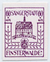 Dt. Lokalausgabe - Finsterwalde MiNr. 12z (*) - violettpurpur- gestrichenes Pap.)