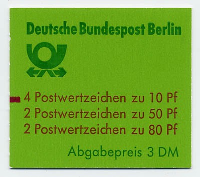 Berlin MH 14 ** mZ / Sehenswürdigkeiten 1989 mit Zählbalken /(Abgabepreis 3 DM)