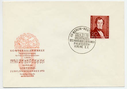 Berlin FDC Mi-Nr. 74 100. Todestag Albert Lortzing