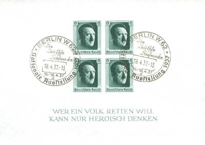 Dt. Reich Bl. 8 MiNr. 647 o Hitler-Block