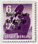 SBZ Allg.A. MiNr. 200-06A/B ** Berlin-Brandenburg mit Aufdruck (8 Werte)