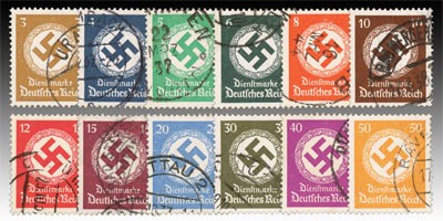 Dt. Reich Dienst MiNr. 132/43 o Dienstmarken für Landes-Behörden