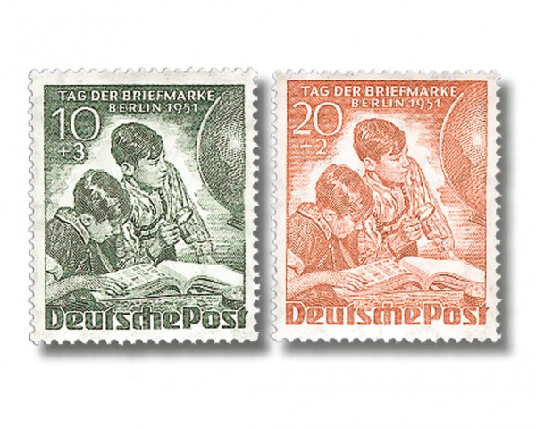 Berlin MiNr. 80/81 ** Tag der Briefmarke 1951