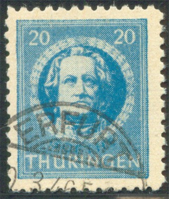 SBZ Thür. MiNr. 98 AX p1 o gepr. FM 20 Pf