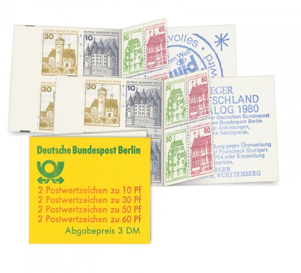 Berlin MH ** "Burgen u. Schlösser" 3 Reklamevarianten Mi-Nr.12a,12b,12c