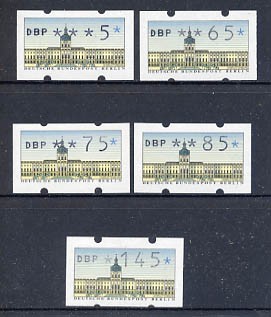 Berlin ATM 1/VS2 ** Ergänzungs-Satz mit den Wertstufen 5, 65, 75, 85 u.145 Pf