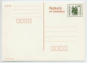 DDR Ganzsache P 108 * 30/30Pf. Postkarte "Deutsche Post"