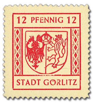 Dt. Lokalausgabe - Görlitz MiNr. 8 y ** (kl. Kreise, Spargummi)