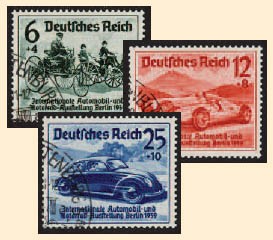Dt. Reich MiNr. 686/88 o Internat. Automobil-Ausstellung Berlin