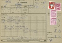 DDR MiNr. 2485w o Telegramm mit 2 Marken