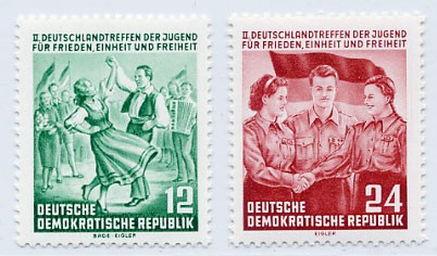 DDR MiNr. 428/29 ** Deutschlandtreffen