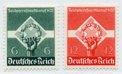 Dt. Reich MiNr. 571/72x ** 1.Reichsberufswettkampf