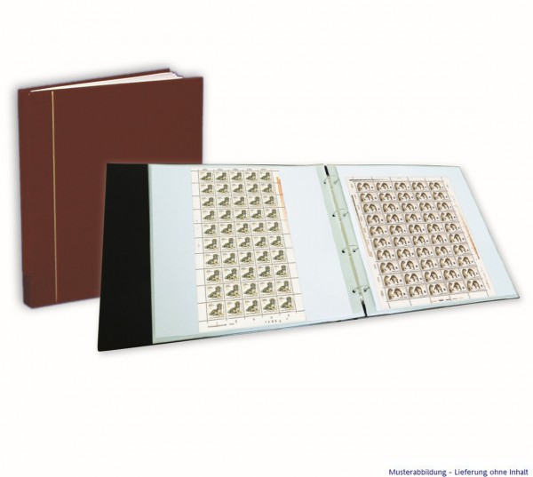 Zubehör Bogen-Album weinrot, 4-Ring-Mechanik Format 380x340 x40 mm, ohne Inhalt