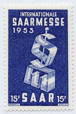 Saarland MiNr. 341 ** Saarmesse 1953