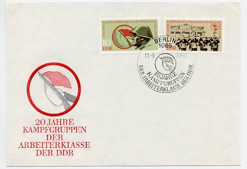 DDR FDC MiNr. 1874/75 20 J. Kampfgruppen