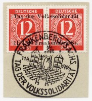 Dt. Lokalausgabe - Frankenberg MiNr. 1 o (Paar 919 Gem. mit lokalem Aufdruck)