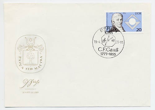 DDR FDC MiNr. 2215 Bed. Persönlichkeiten (V) - 200. Geb Gauß