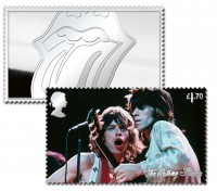 Großbritannien, Rolling Stones Silberbriefmarke "Mick and Keith"