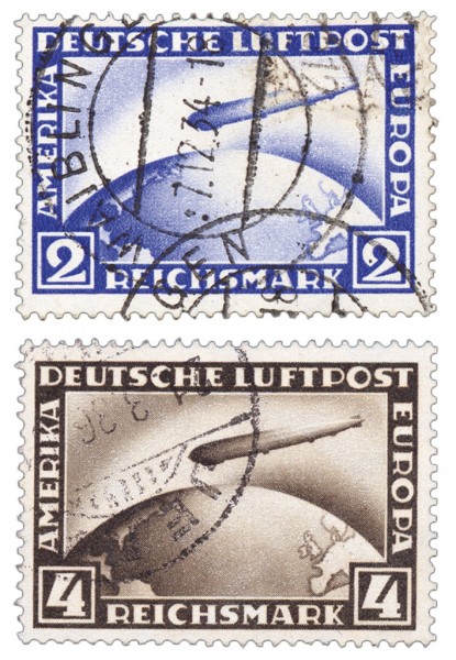 Dt. Reich MiNr. 423/24 y o Luftschiff "Graf Zeppelin LZ 127"