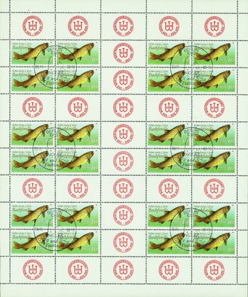 DDR MHB 19 o MiNr. 3096II Süßwasserfische